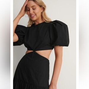 NA-KD cutout poplin maxi dress